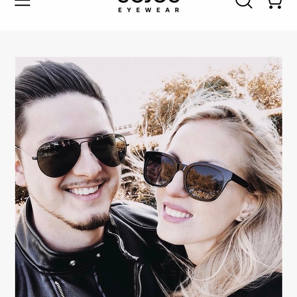 Sojos Black Aviator Sunglasses UVA 400
